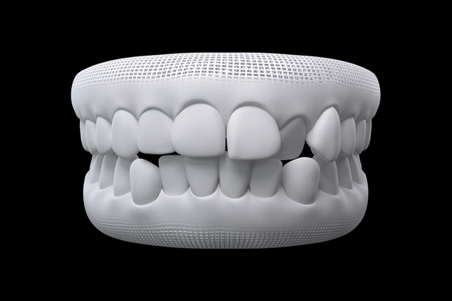 Invisalign treatable cases: 3d straightener rendering teeth movement