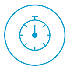 Blue stopwatch icon