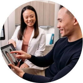 Invisalign® patient having and appointment for his new clear aligners