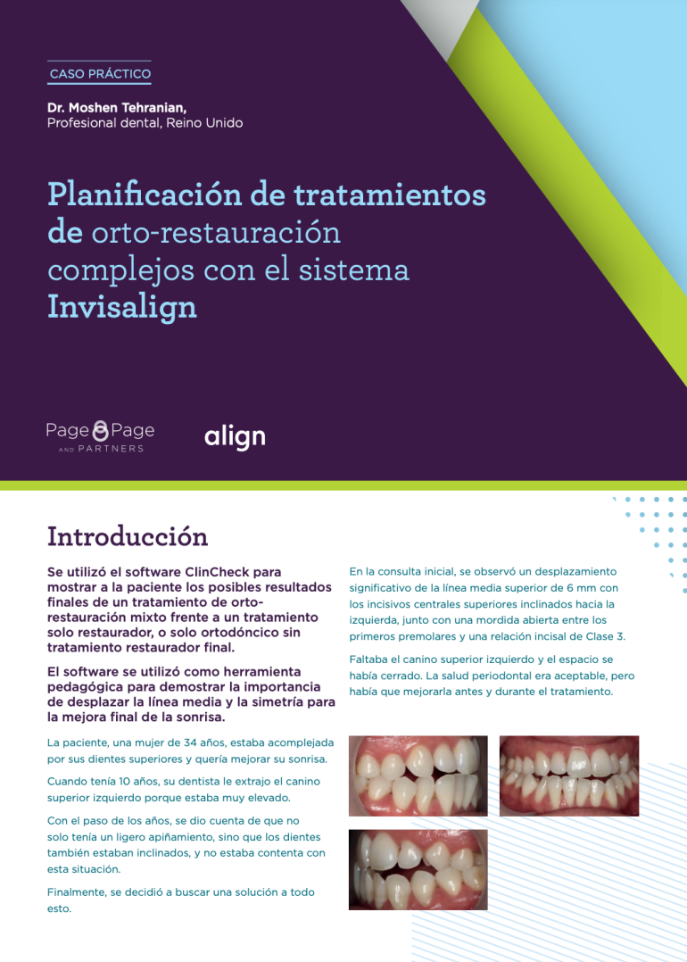 Combined approach of aligner therapy and prosthetic treatment