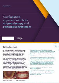 Combined approach of aligner therapy and prosthetic treatment