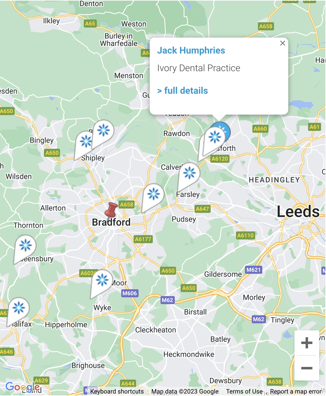 Map - Invisalign® providers in Bradford