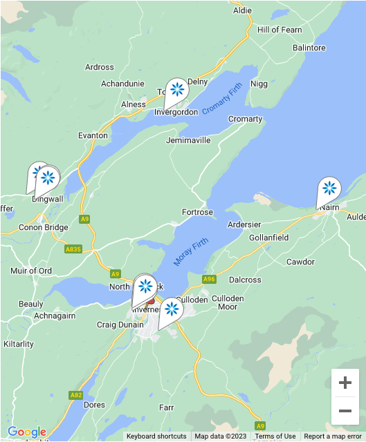 Map - Invisalign® providers in Inverness
