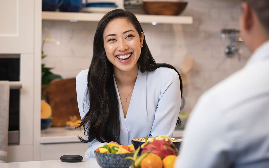Woman smiling