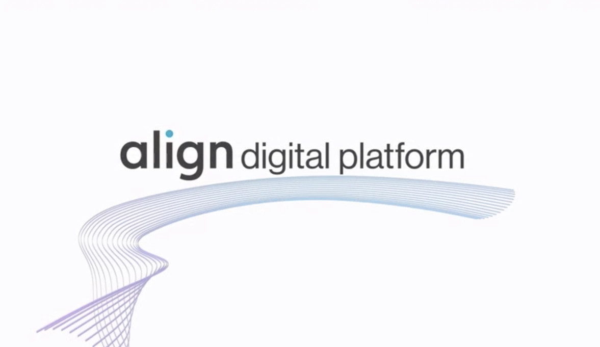 Align digital platform logo on a white background 