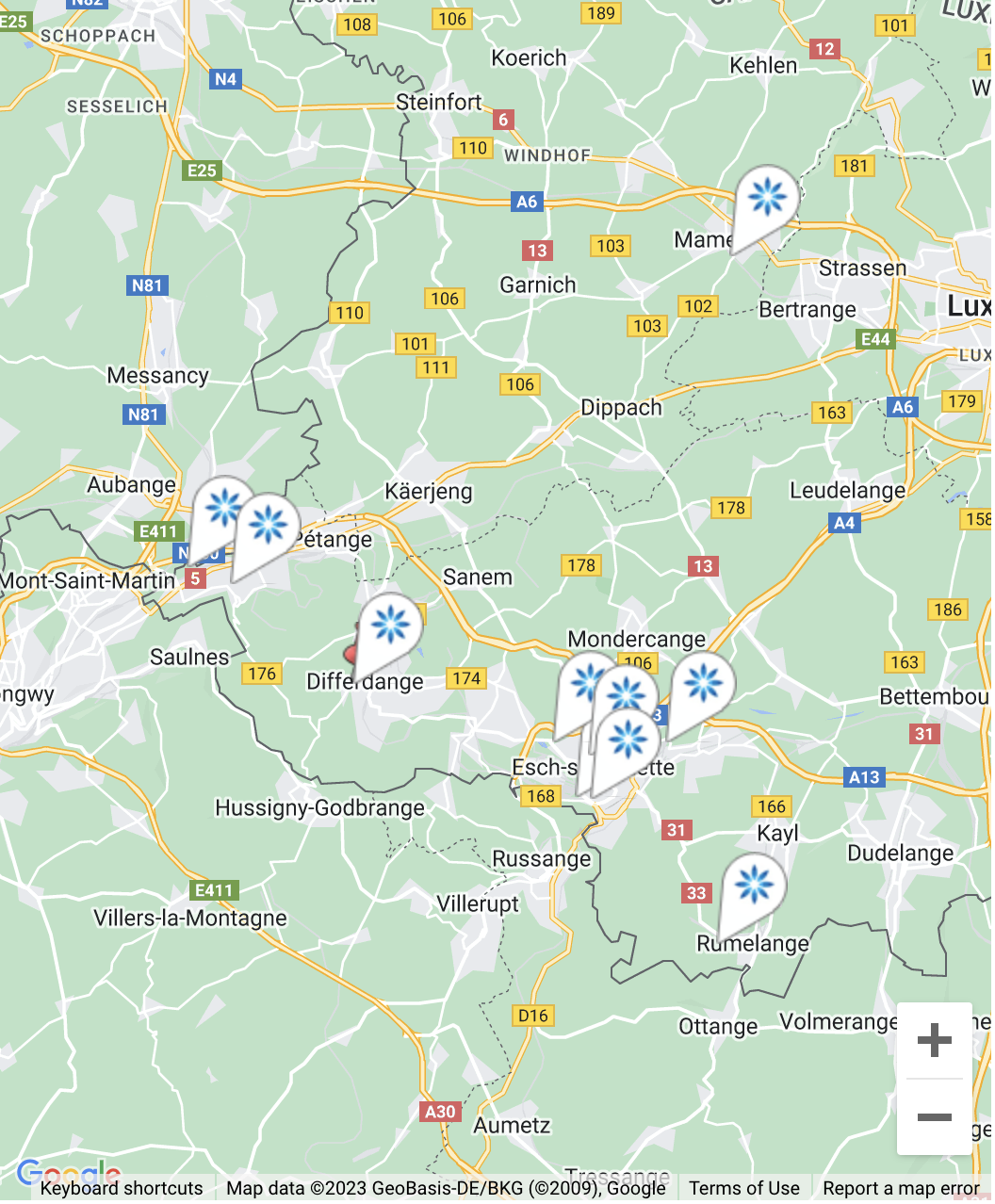 Map - Invisalign® providers in Differdange