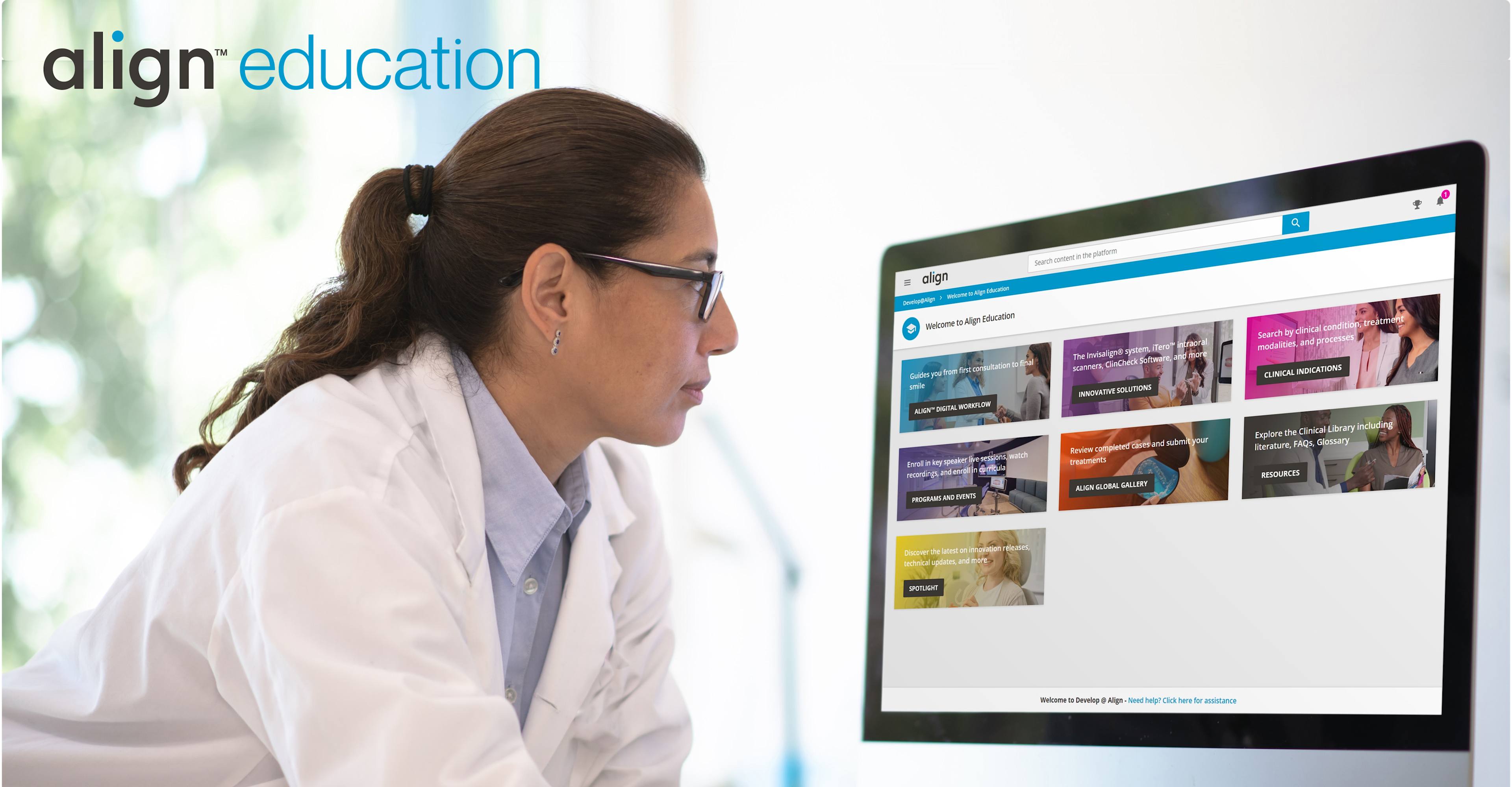 Hero image with logo option 1 Align education site Clinical education APAC