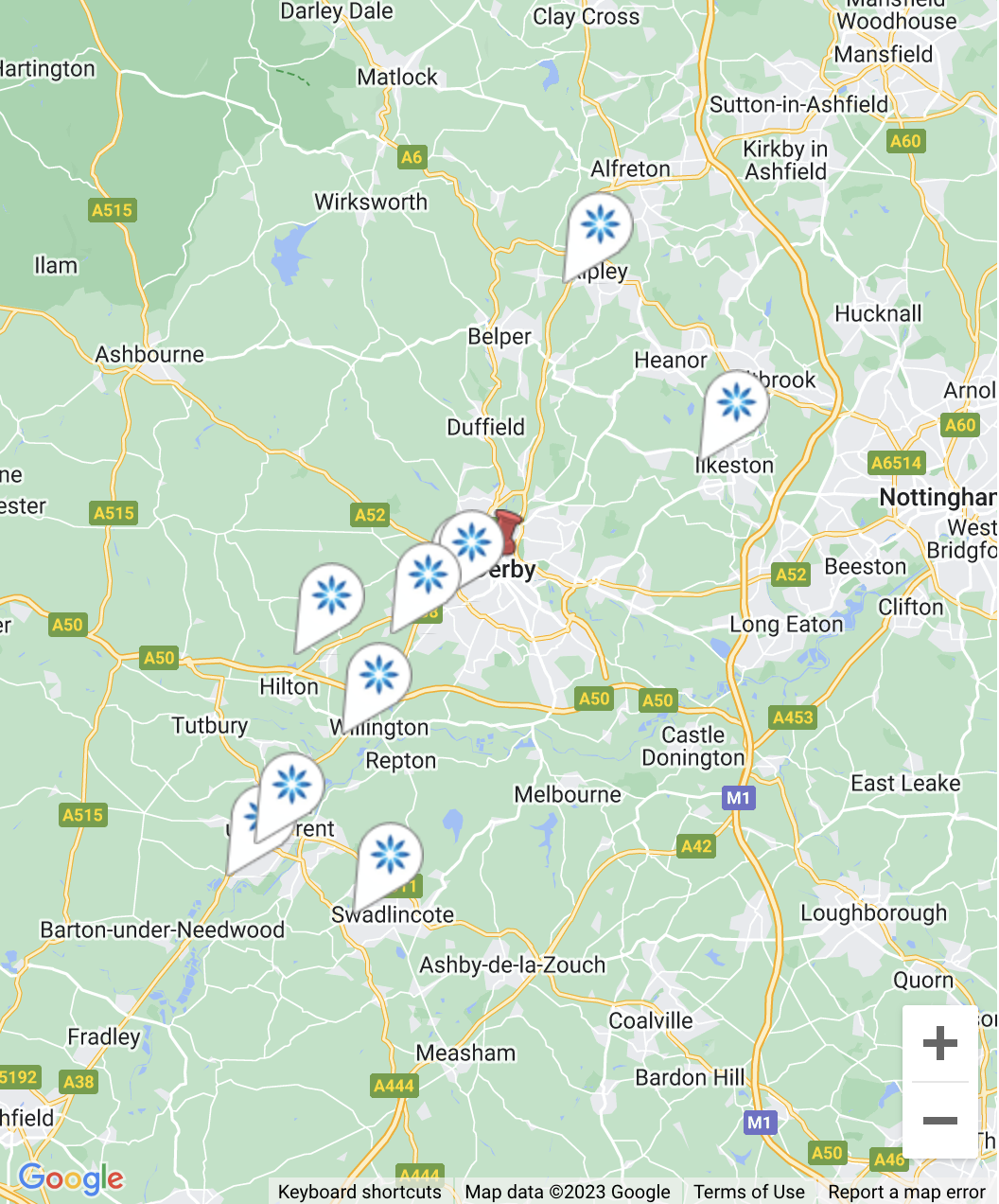 Map - Invisalign® providers in Derby