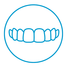 Blue aligners icon