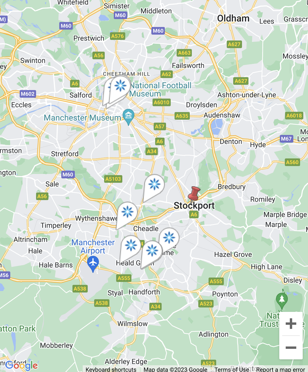 Map - Invisalign® providers in Stockport