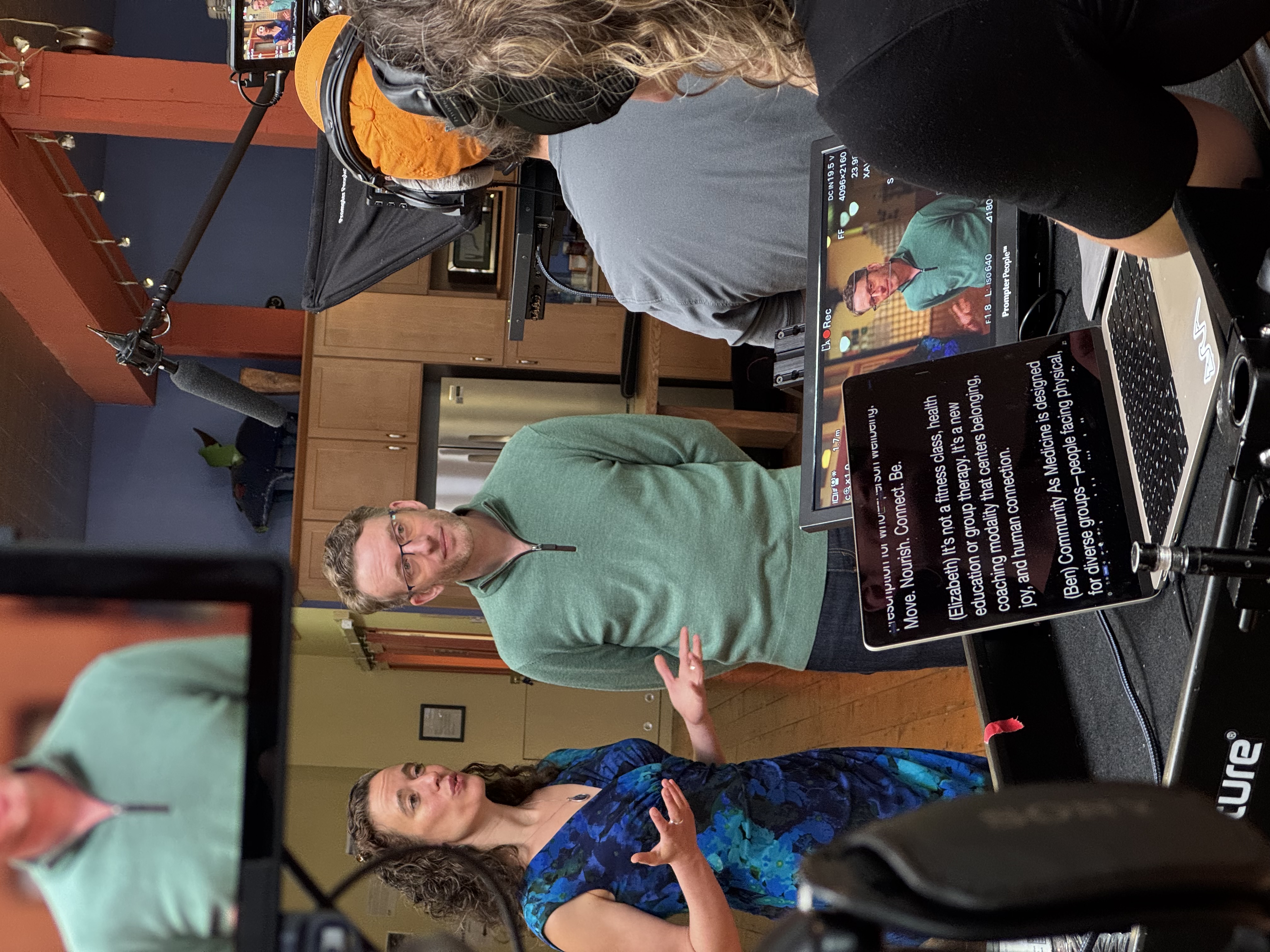 A speaker delivering a confident, natural on-camera performance during a teleprompter-supported executive interview produced by The Bureau Media in Silicon Valley.