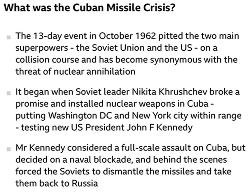 What was the cuban missile crisis?