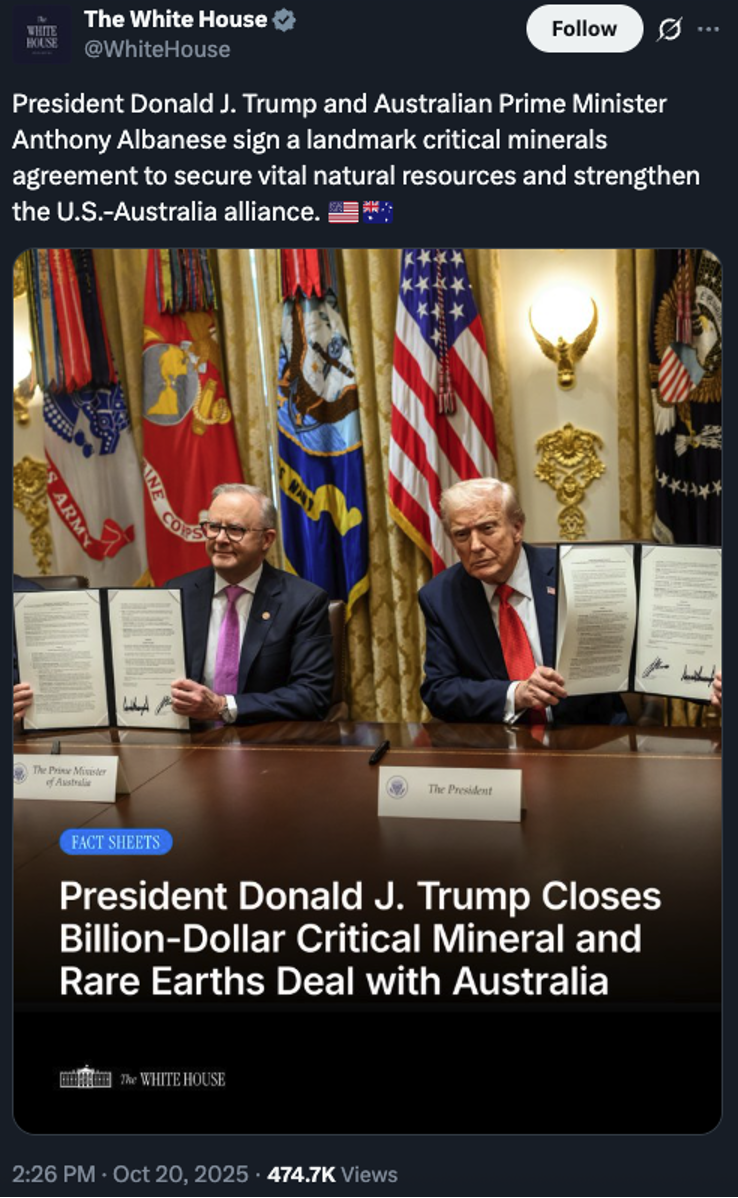the white house tweet