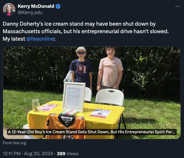 Kerry McDonald Tweet