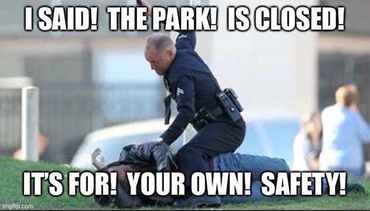 park closed