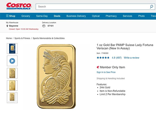 costco gold bars