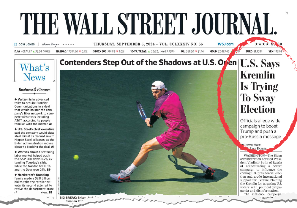 Wall Street Journal headline