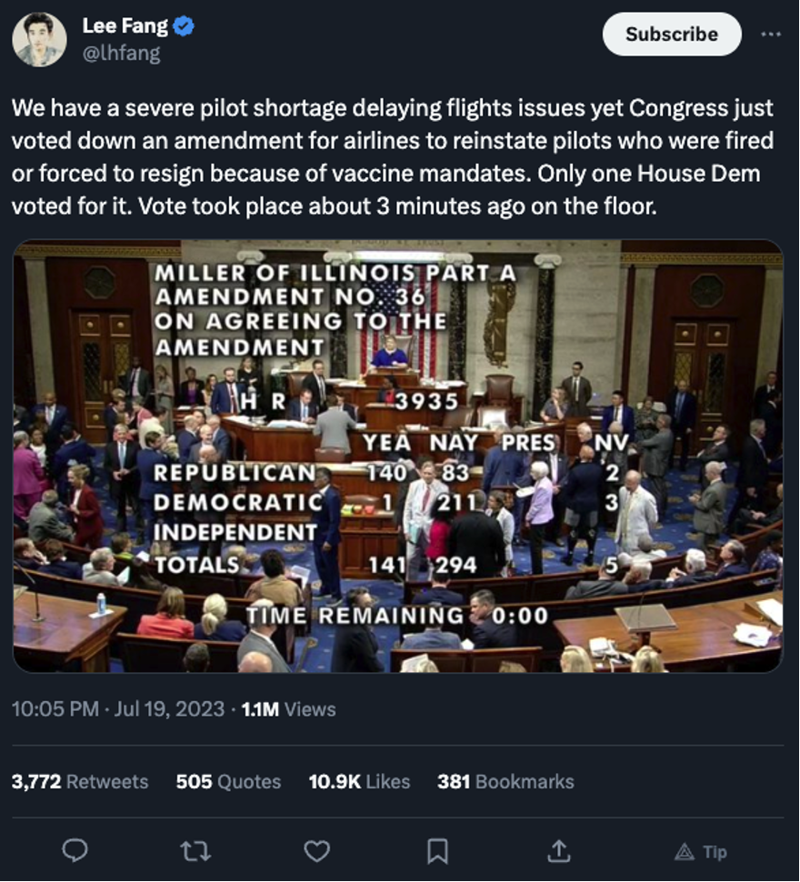 Lee Tweet