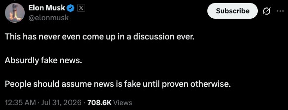 Musk Tweet
