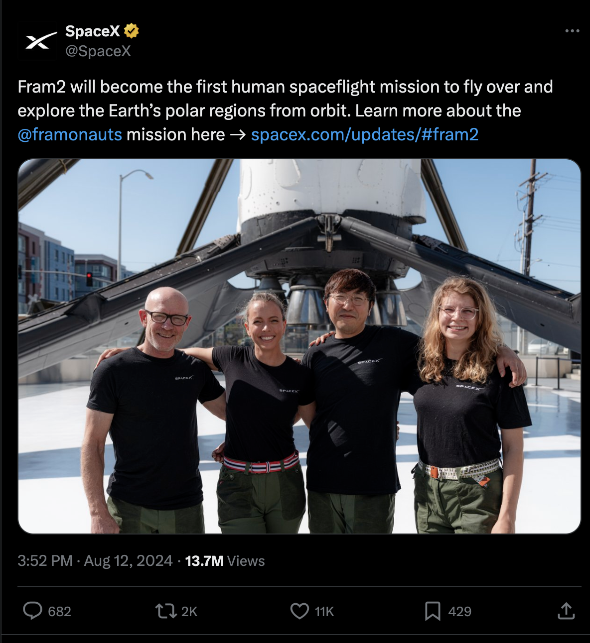 SpaceX Tweet