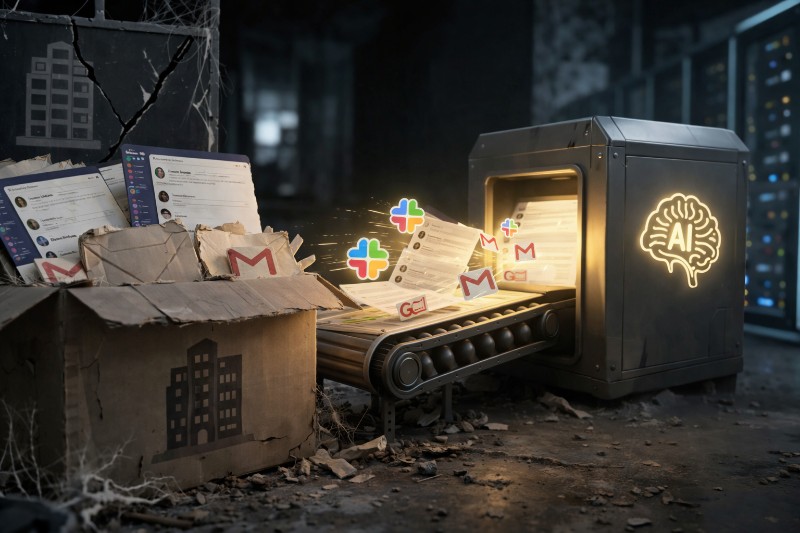 AI's New Diet: Dead Startups' Slack Logs