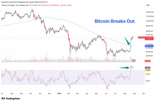 Bitcoin trading chart