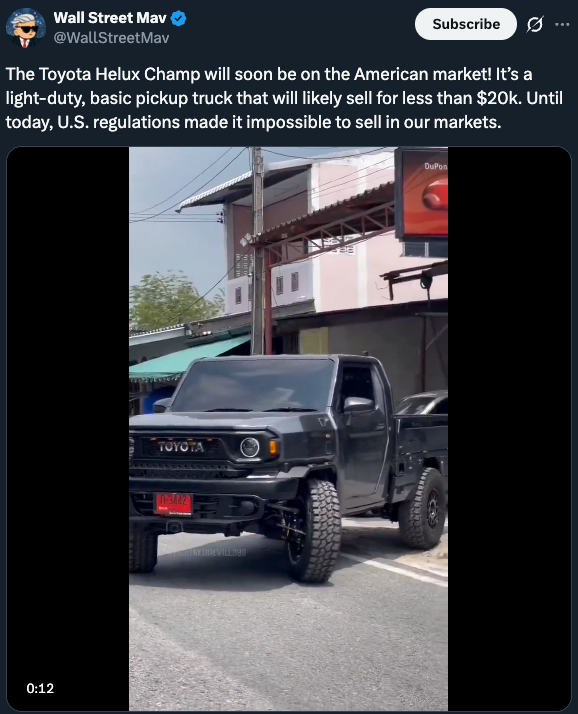 Wall Street Mav Tweet