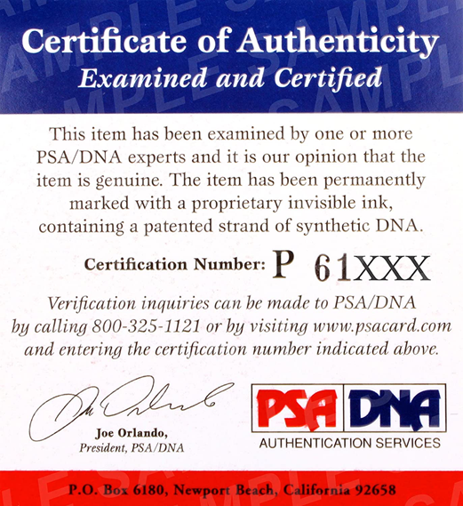 Certificate of Authenticity