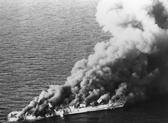 The Iranian frigate IRIS Sahand
