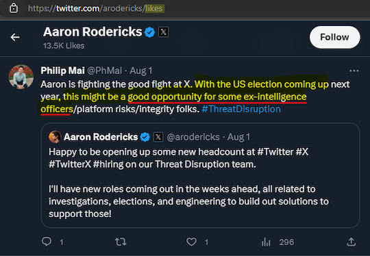 Aaron Rodericks Tweet