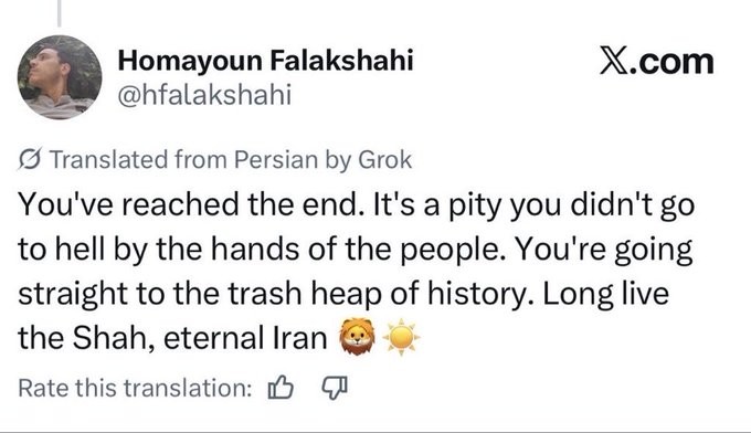 Homayoun X post Where does he stand 