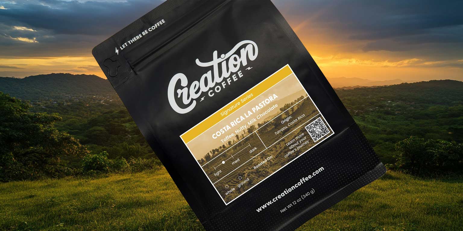 Creation Coffee Costa Rica Bag printed by Savor Brands