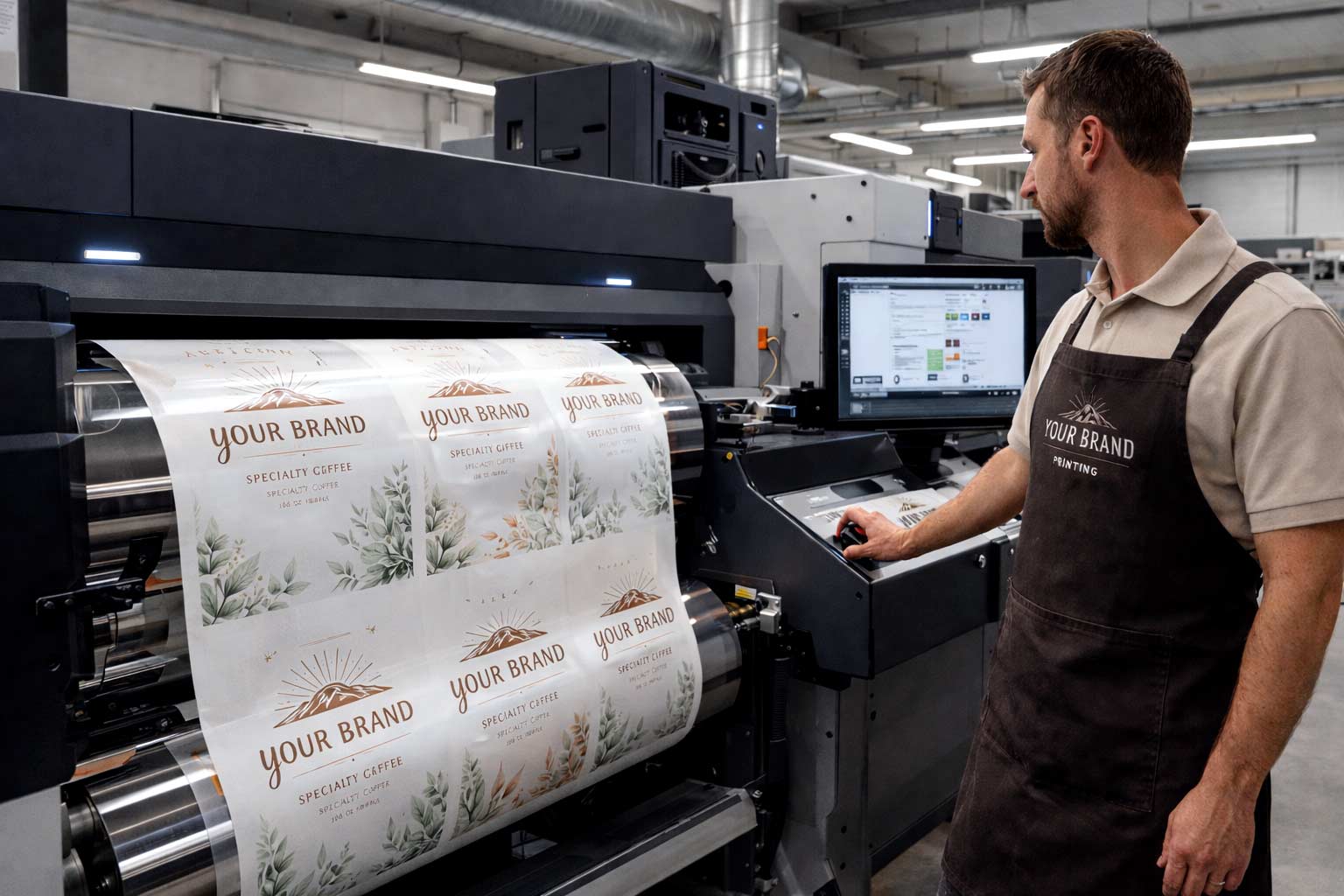 a large digital printing machine