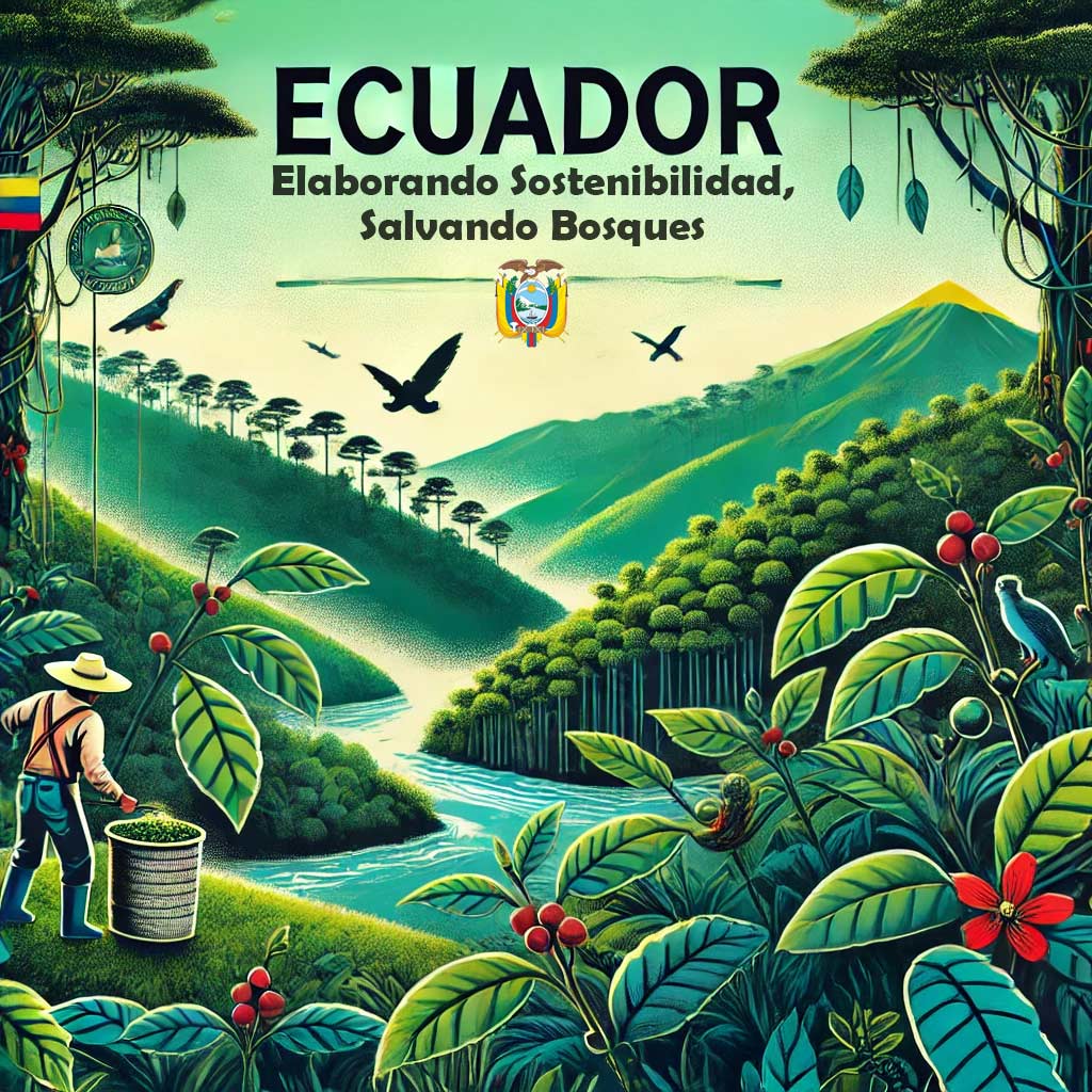 Ecuador's rainforests and sustainable coffee growth harmony between nature and eco-friendly coffee farming