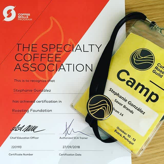 Congrats @coffeeloversteph! We couldn’t be prouder of your passion, commitment and ❤️ of all things coffee. So lucky to have you as part of the @savorbrands crew! #roastersguild #crgcamp
