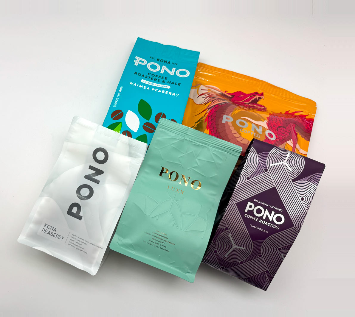 Pono Coffee bags by Savor Brands