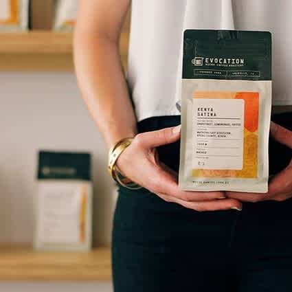 Every bag on the shelf of @evocationcoffee is meticulously sourced and  roasted with precision 72 hours ago or less. #qualityinsideout #greatbrandsgreatpackage #specialtycoffee #coffeepackaging #customcoffeebags #coffeepackagingprinting 📷: @evocationcoffe