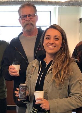 Mr. Coffee Bags (Paul Read) and Chelsea Hayhurst.