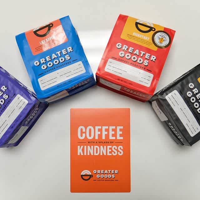 Enjoying our special delivery from @gg_roasting! Thank you for the #coffeewithkindness and making our day. #tastetherainbow #atxcoffee #specialtycoffee #custompackaging #qualityinsideandout
