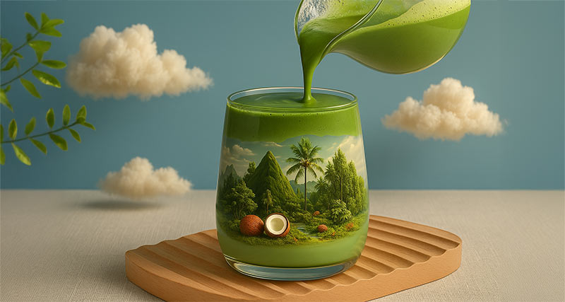 2025's Trendy Matcha Coconut Cloud Drink thumbnail