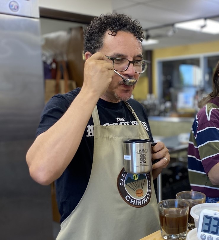 oZO Coffee Roasters Owner Justin Hartman Cupping