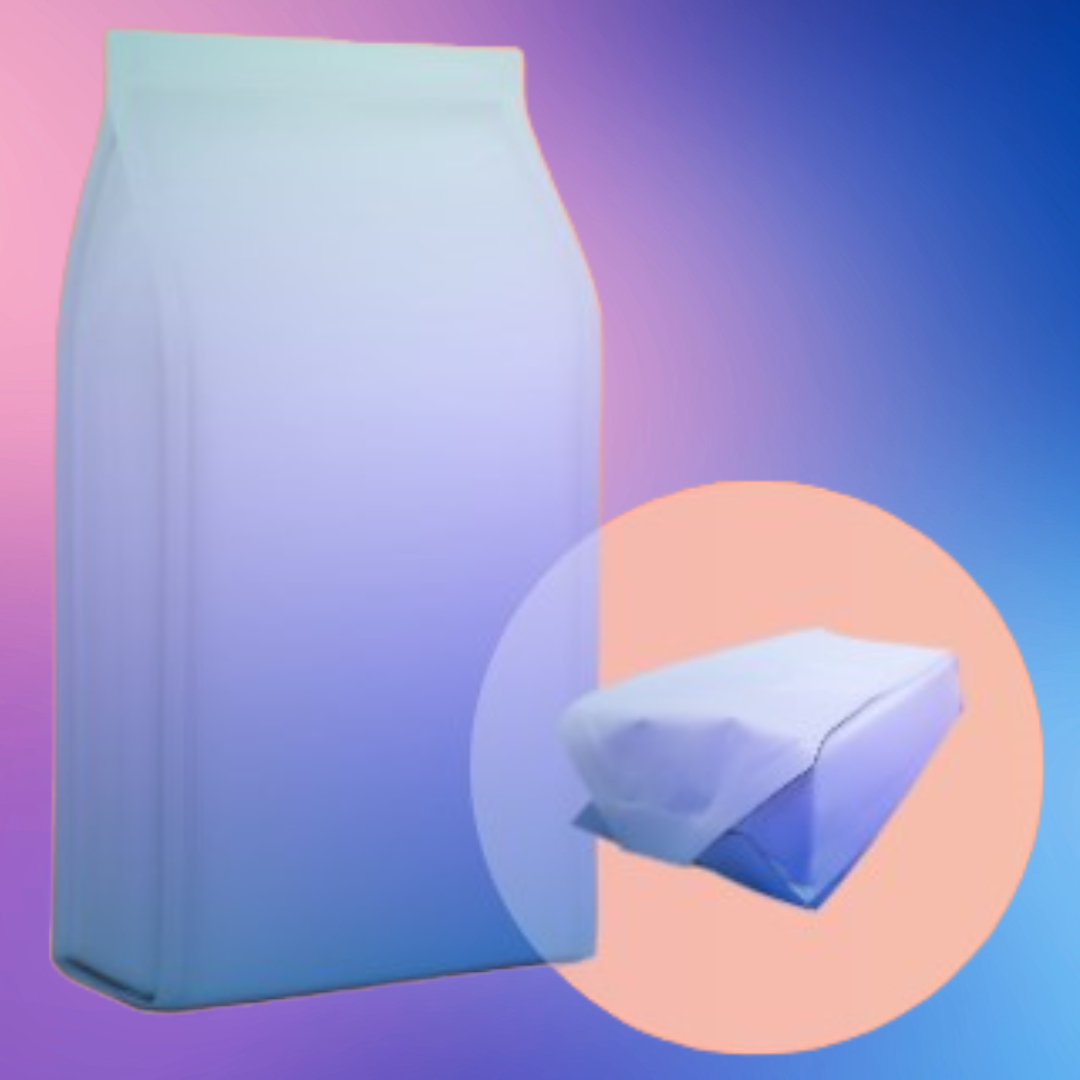 Coffee Bag Quad Seal V-Cut Bag Style Similar to Flat Bottom and Box Bottom Packaging