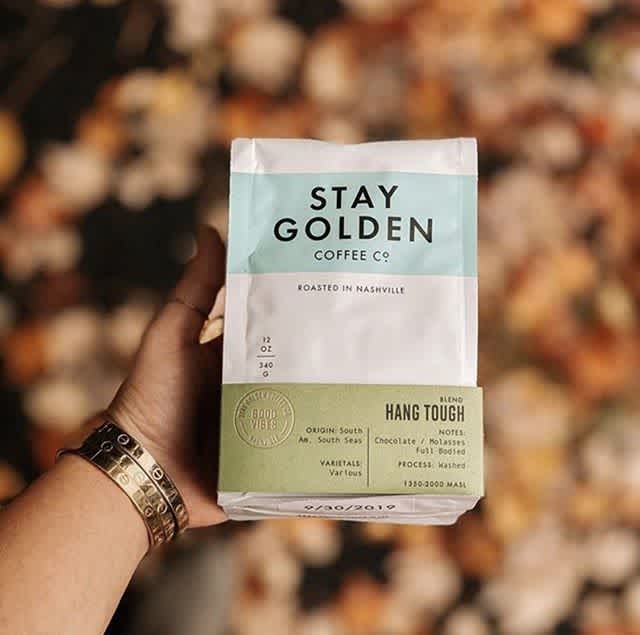 @staygoldencoffeeco Setting the new standard for coffee concepts in Nashville, TN⠀#staygoldencoffee #specialtycoffeeroaster #coffeepackaging #customcoffeebags⠀📷: @honeyandrosescoffee