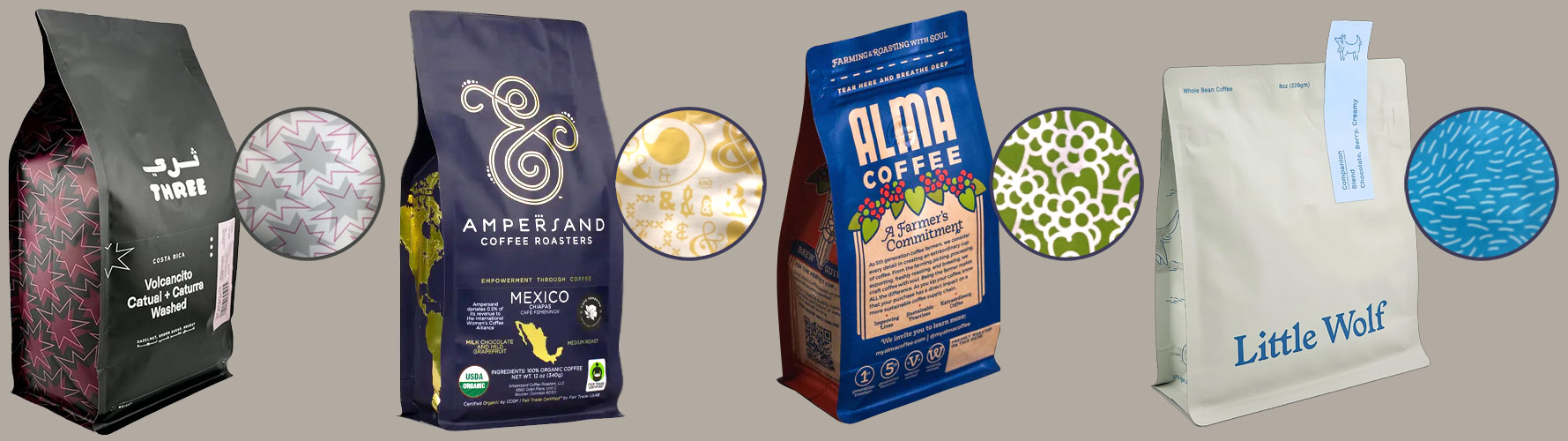 Coffee Bags with Wallpaper Designs from Savor Brands