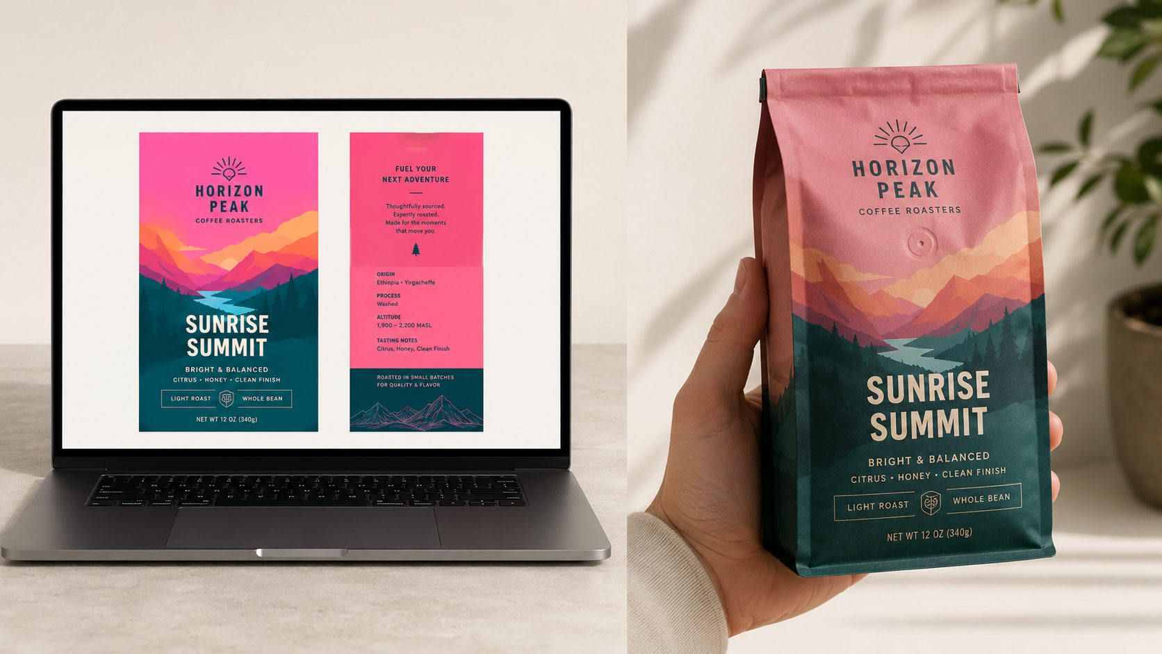 HorizonPinkCoffeeBag