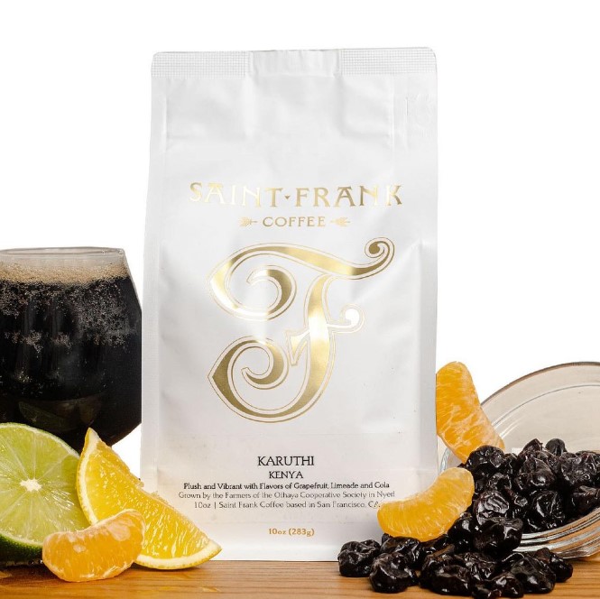 Saint Frank Coffee (CA) 10oz bag.
