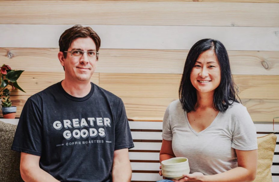 Greater Goods Coffee Co. owners: Trey Cobb and Khanh Trang.
