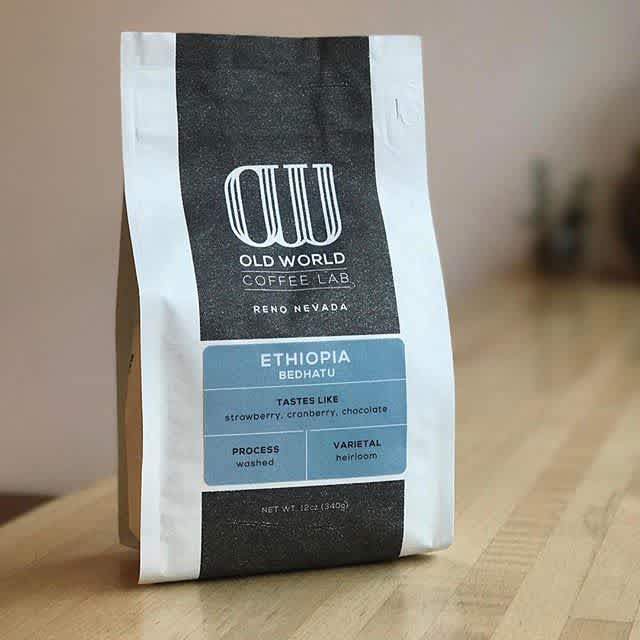 Dedicated to the pursuit of #quality in all things #coffee @oldworldcoffee in #Reno. This particular #specialtycoffee is produced by Bedhatu Jibicho, who is over 80 years old and has overseen the operations of her family's farm for more than 50 years. #gre