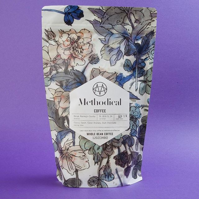 Beautifully roasted, brewed and packaged @methodicalcoffee in #greenvillesc #greatbrandsgreatpackage #qualityinsideout #coffeepackaging #customcoffeebags #coffeepackagingprinting