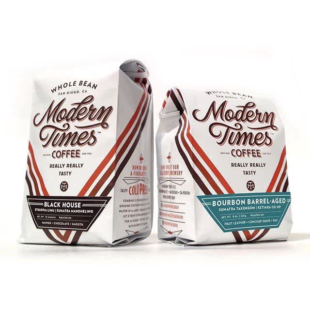 We're a fan of this awesome #packaging @moderntimesbeer, one of the only breweries in the world to roast their own #specialtycoffee in-house! Trust us, it tastes as good as it looks! #qualityinsideout #greatbrandsgreatpackage #coffeepackaging #customcoffee